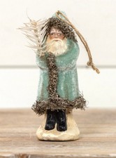 6” Vintage Style Soft Blue Velvet Belsnickle Belsnickel Father Christmas