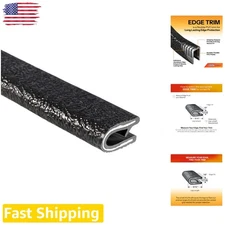 Black PVC Edge Trim 100ft Flexible Pebble Texture Weather-Resistant