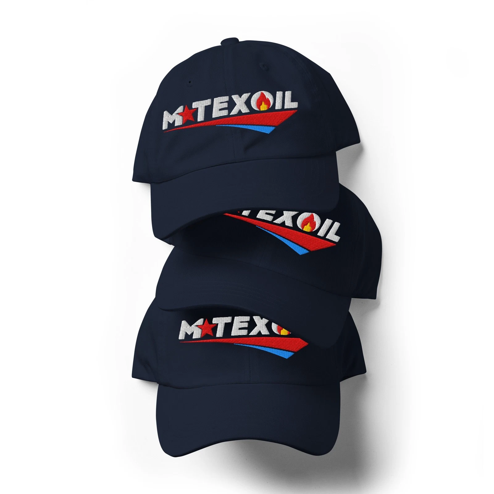M Tex Oil Embroidered Dad Cap