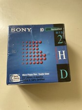 Sony Micro 3.5" Floppy Disc IBM Formatted Double Sided 10MFD-2HD 10 Pack Sealed