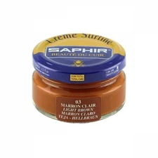 Light Brown Saphir Shoe Cream 50ml Jar - Made in France - Beaute du Cuir