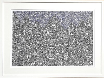 MR. DOODLE ''Mountain Mania, 2016'' Signed Limited Edition Print Framed