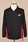 Nhl Detroit Red Wings ice hockey black/red zip-up windbreaker track jacket, sz S