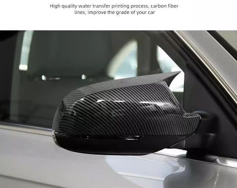 For Audi A4 S4 A5 S5 RS4 RS5 2011-2016 Carbon Fiber OX Horn Rear View Mirror Cap - Imagem 4 de 4