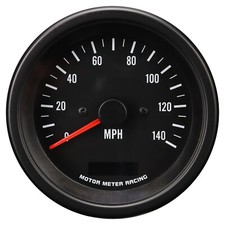 Vd 85mm 3-38 Electrical Speedometer Odometer 140 Mph White Led Black Bezel