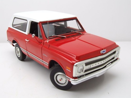 Chevrolet K5 Blazer 1969 Rojo-Naranja Coche a Escala Blanco 1:18 Acme - Imagen 10 de 11