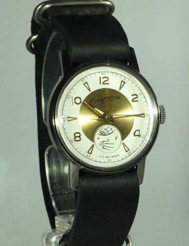 NEU! Armbanduhren POBEDA SPUTNIK 33 mm Vintage sowjetisch mechanisch Herren UdSSR - Bild 7 von 12