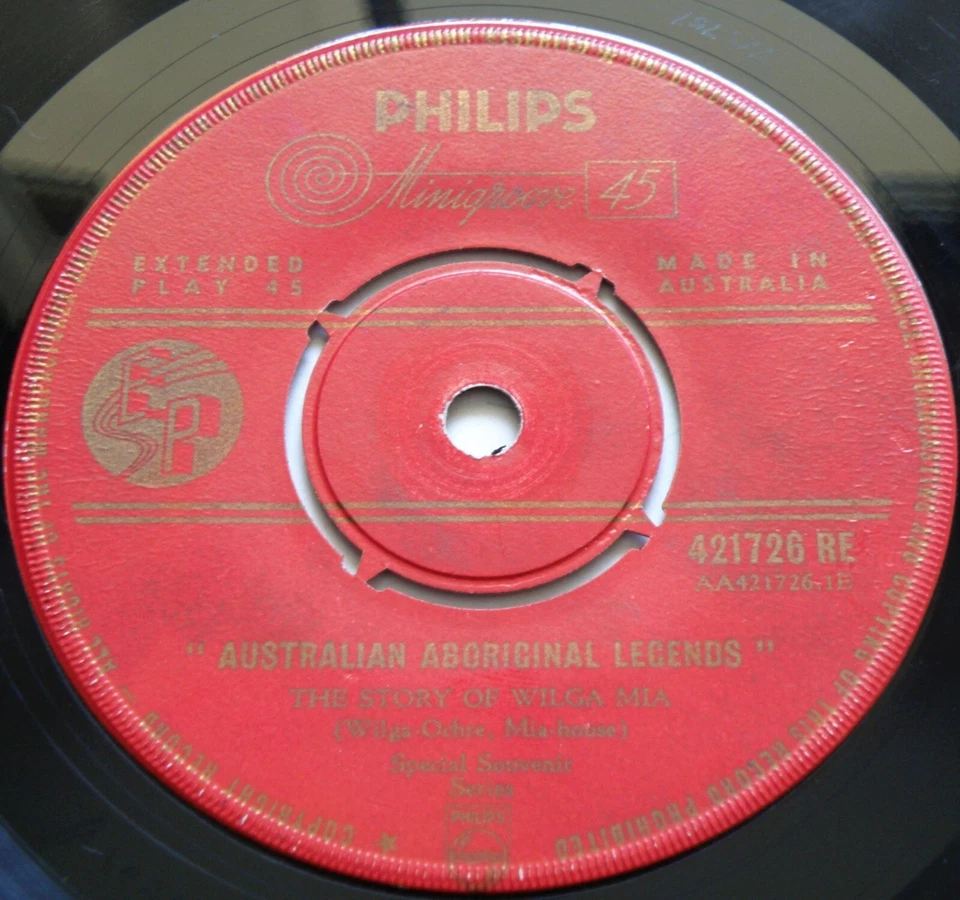 *AUSTRALIAN ABORIGINAL LEGENDS* RARE 1960s OZ STORYTELLING PHILPS 421726-RE 7"EP - Image 2 of 4