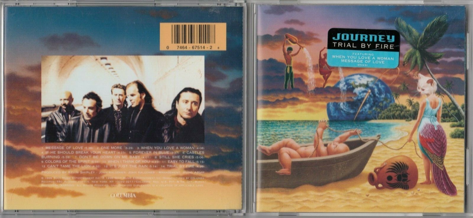 Journey - Trial by Fire (Rock) (CD 1996 Columbia (USA)) HYPE STICKER LN ...