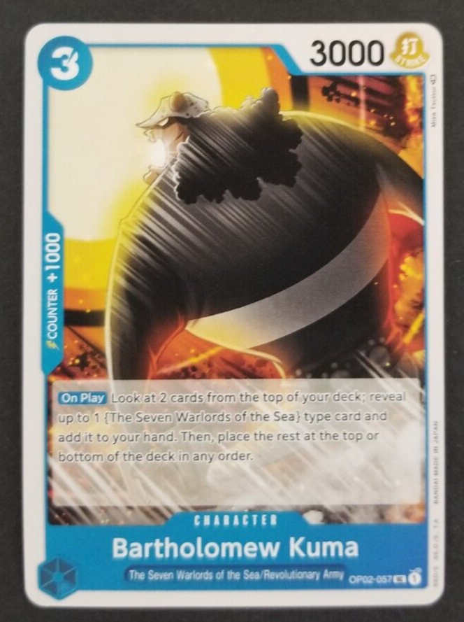 ⭐︎KUMA⭐︎ Bartholomew Kuma 2024 One Piece Bandai Card (NM) | eBay