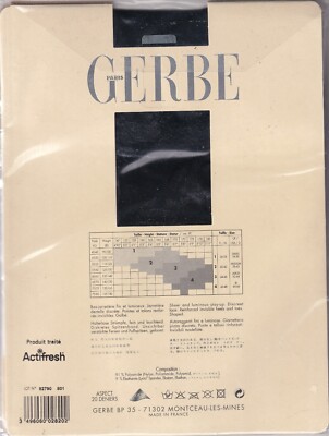 Bas Jarretières GERBE SUNLIGHT 20 Deniers - 4 Coloris, 2 Tailles, Neuf Avec étiquettes
