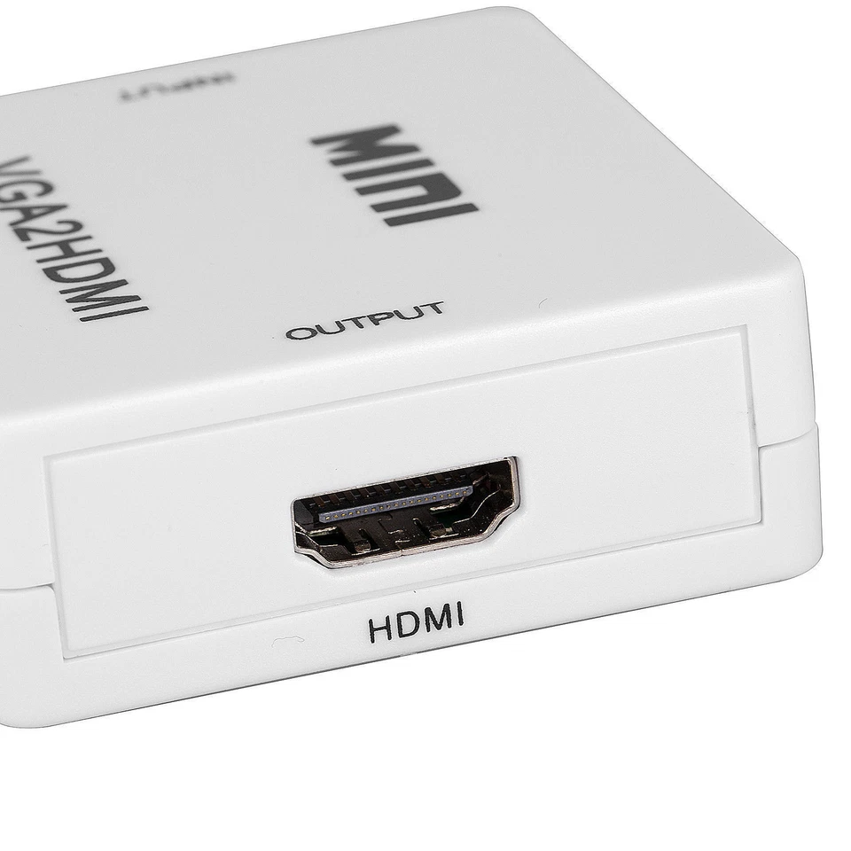VGA to HDMI Converter 15pin D-Sub Input 1080P Video 3.5mm Audio Signal Adapter - Image 3 of 4