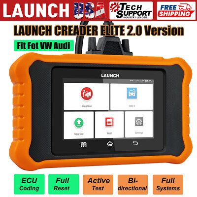 LAUNCH Creader Elite 2.0 For Audi OBD2 Scanner Diagnostic Tool ABS SRS DPF Reset