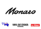 <!--F#f_0-->Holden Monaro Text Style Decal Sticker BLACK Vinyl Cut Commodore V8 Aussie 220mm<!--F/-->
