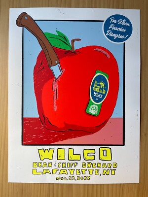 Wilco Concert Poster Lafayette, NY Beak & Skiff 2022 Silk Screen