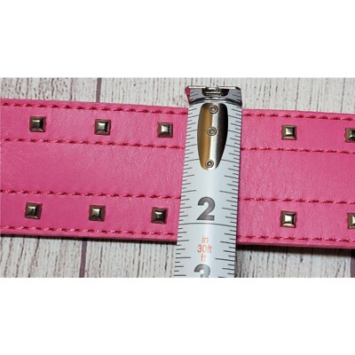 PEPE JEANS LONDON BELT PINK GENUINE ITALIAN LEATHER DOUBLE  display picture 3