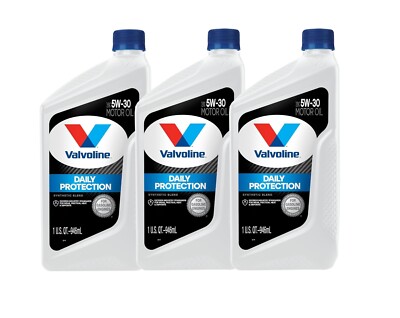 3 Quarts Daily Protection SAE 5W-30 Synthetic Blend Motor Oil Set 3 x 1qt