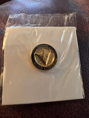 Vintage Silva Mind Control Pin Broach NOS NIB RARE HTF