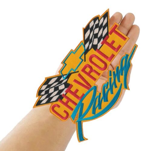 Chevrolet Racing Super Car Logo Grande Tamaño 9.7"x5.8" Coser Hierro En Parche Carft Hágalo Usted Mismo