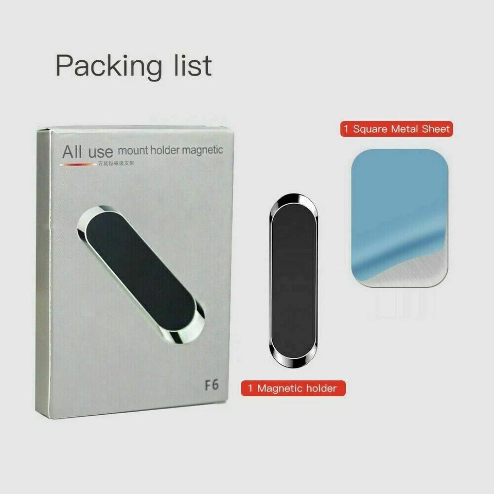 Universal Magnetic Phone Holder In Car Dashboard Mount Dash Bracket 6 Magnet Bar - Image 4 of 4