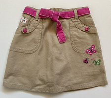 Gymboree Garden Friends Butterfly Ladybug Belted Skirt Skort Khaki Size 4 NWT