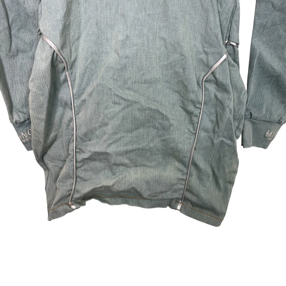 Milano Di Rouge Bday Dress Body Con Mini Puff Long Sleeve Stretch Denim Size XS - Image 4 of 4