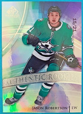 2020-21 Jason Robertson Upper Deck SP Game Used Authentic Rookies True RC /21