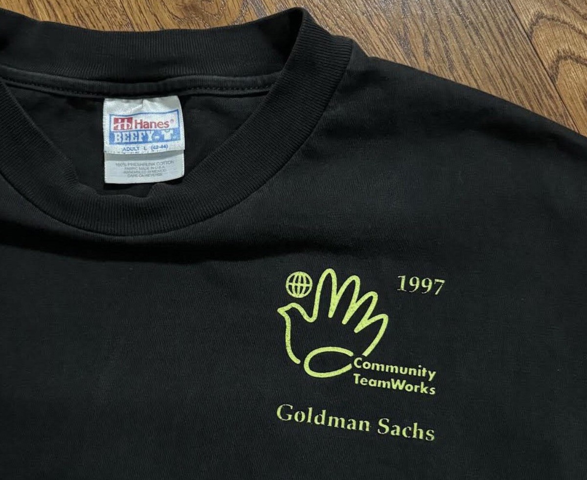 Vintage Goldman Sachs Community Teamworks Black T Shirt