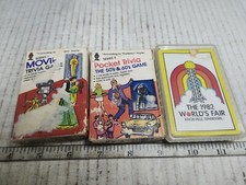 Vintage 1984 Movie Trivia And Pocket Trivia Game With 1982 52 Deck Playing Cards