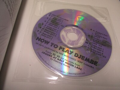 How to play Djembe , West African Rhythms , Original  Book  USA  , + CD , R - H