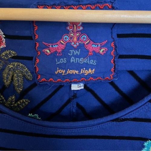 Johnny Was Embroidered Striped Lagenlook Dress Tunic Artsy S Small Y2K - Picture 9 of 9