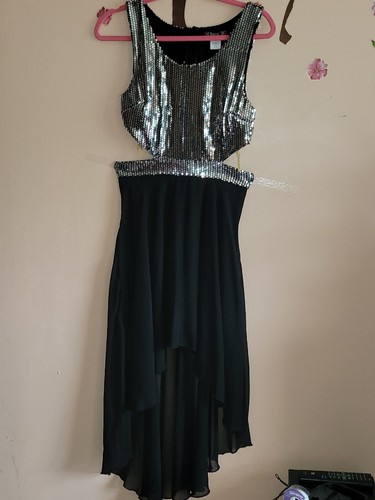 Junior Dress size 5 Cocktail/Party Black with Silver Sequins Trixxie label NWT - Picture 8 of 9