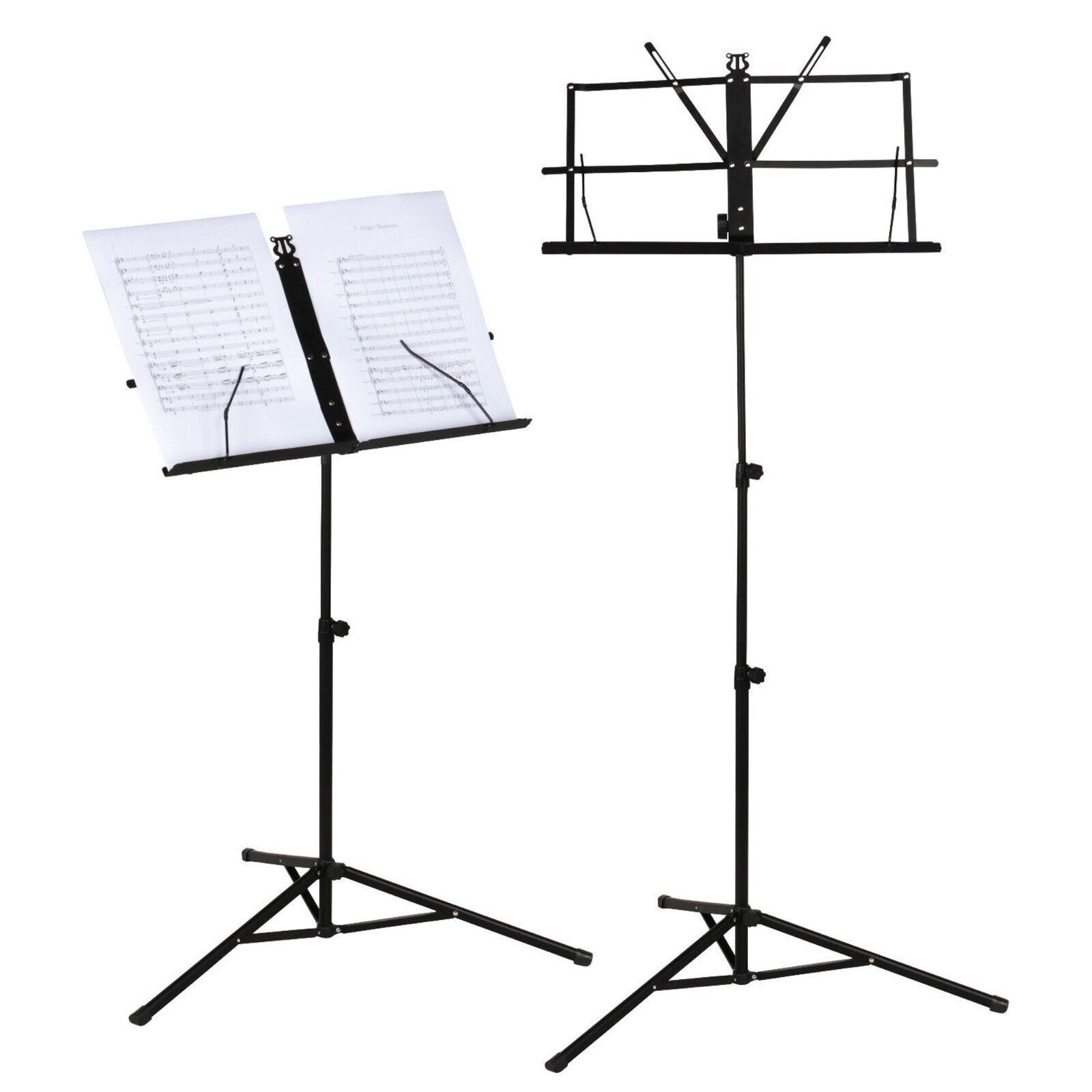 SHEET MUSIC BOOK STAND + CARRYING BAG PORTABLE FOLDING METAL STAND