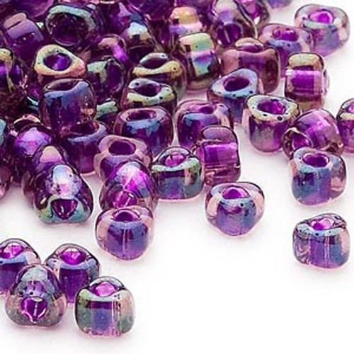 100 Miyuki Glass Triangle Seed Beads 5/0 Inside Color Two Tone Lined Beads - Picture 3 of 64