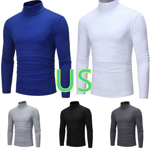 -Herren Bluse Basisschicht Shirts Warm Stehkragen Shirt Rollkragen Tops Outdoor - Bild 4 von 54