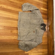 Vintage Carhartt Lined Detroit Jacket Vintage Cement Distressed L J64 CMT USA