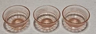 Pink Depression Glass Banded Rib Saxon Pattern Sherbet Glass Set Of 3  P2