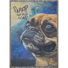 WOVEN BLANKET PaperMadDogScar Select ANY 5000+ Weird Art Catalog 52x37 inch