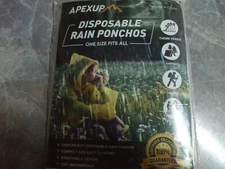 APEXUP Disposable Rain Ponchos for Adults, Emergency Rain Poncho for Camping Hik