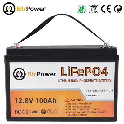 LiFePO4 12V 100Ah Battery Lithium Iron Battery for Solar Pannel RV Boat
