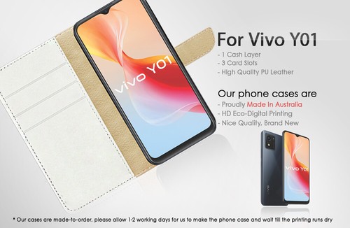 ( For Vivo Y01 ) Wallet Flip Case Cover AJ23033 Snow Wolf - Photo 7 sur 7