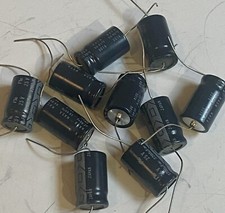 2200uF 25V Axial Hi-Fi Audio Electrolytic Capacitor QTY 10 Made in Japan NOS