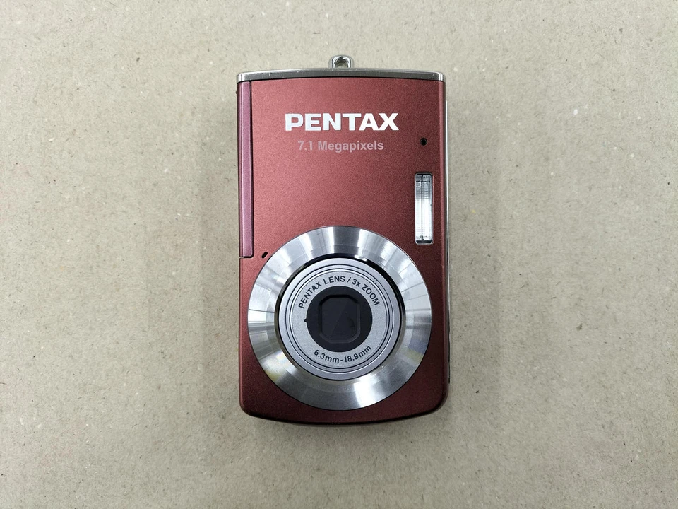 Pentax Optio M30 Digital Camera 7.1MP 3x Optical Zoom Wine Red Used From Japan - Image 2 of 4