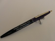 BIC CLIC Purple Black Barrel Chrome Trim Ballpoint Pen - Mexico