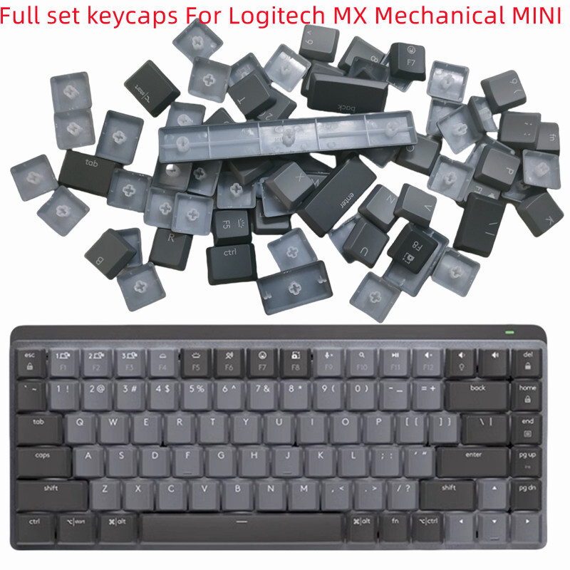 A full set Keycaps for Logitech MX Mechanical Mini Keyboard Graphite ash