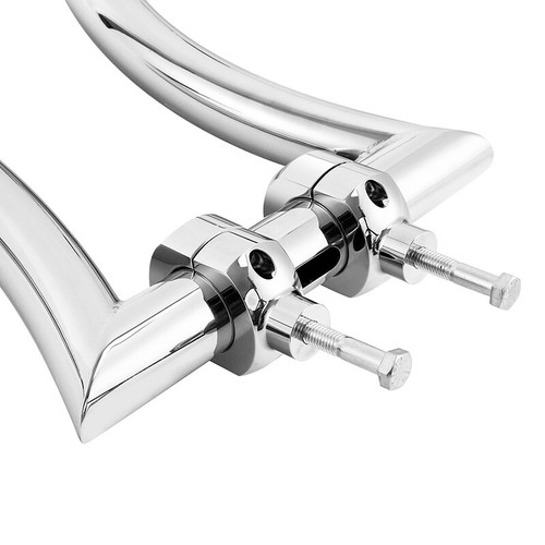 18" Rise 2'' Hanger Bar Handlebar Risers For Harley Sportster Softail Touring - Foto 8 di 13