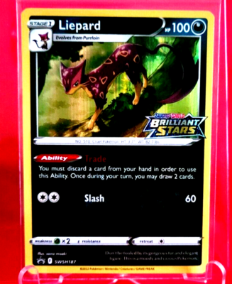 Liepard HP100 2022 Holo Collectible *Brilliant Stars* Pokemon Promo Card SWSH187 | eBay Liepard HP100 2022 Holo Collectible *Brilliant Stars* Pokemon Promo Card SWSH187 | eBay