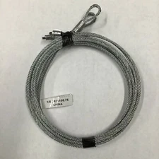 8’ High Low Headroom Lift Torsion Cables 1/8” x 106.75” Pair Garage Door Cables 