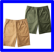 Member's Mark 2-Pack Boys Woven Shorts - Khaki/Green - Size 14/16 Elastic Waist