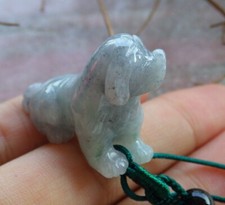 Video Certified Green Burma Natural A Jade jadeite Pendant Zodiac Dog   406828